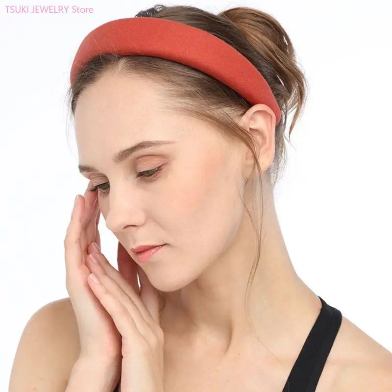 62KE для женщин и девочек, этническая ретро-толстая повязка на голову из губки, однотонный обруч для волос с мягкой подкладкой
62KE для женщин и девочек, этническая ретро-толстая повязка на голову из губки, однотонный обруч для волос с мягкой подкладкой