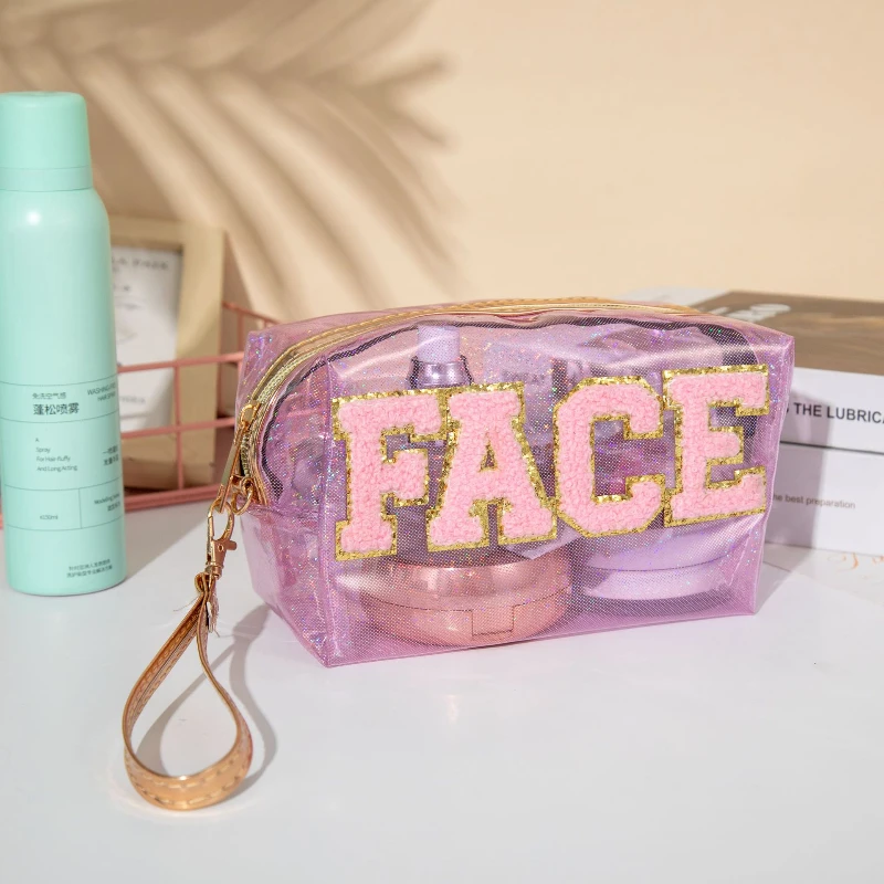 Fashion Girls Cosmetic Bags Translucent PVC Waterproof Wash Storage Bag Ladies Travel Portable Ladies Makeup Bag
Fashion Girls Cosmetic Bags Translucent PVC Waterproof Wash Storage Bag Ladies Travel Portable Ladies Makeup Bag