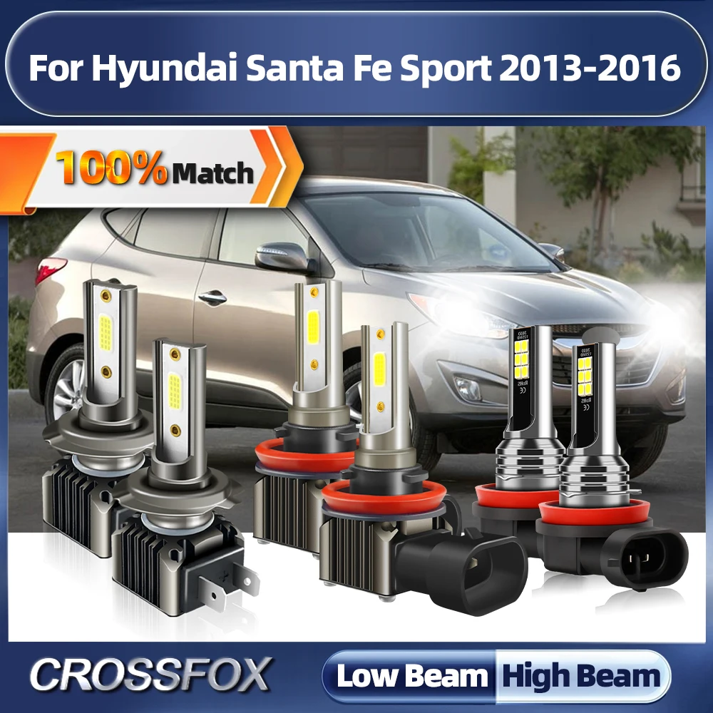 60000LM LED Lights 6000K White Car Headlight Bulbs 12V CSP Chip Car Fog Lamp For Hyundai Santa Fe Sport 2013 2014 2015 2016
60000LM LED Lights 6000K White Car Headlight Bulbs 12V CSP Chip Car Fog Lamp For Hyundai Santa Fe Sport 2013 2014 2015 2016
