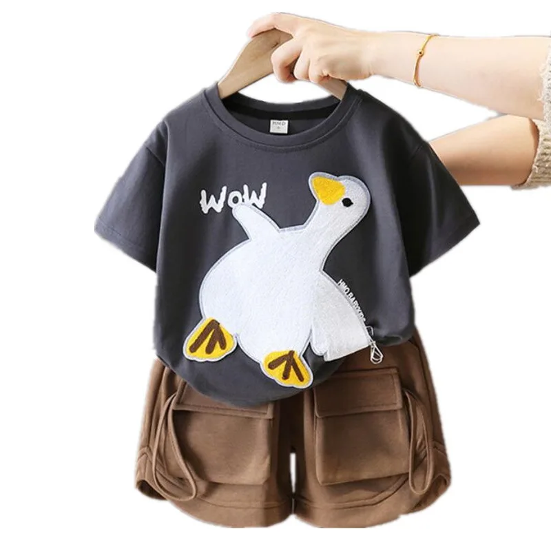 Summer Baby Boys Clothes Sets Kids Cartoon Big Goose T-shirts+ Shorts 2pcs Boys Suit Fashion Children's Outdoor Outfit 2-11 Year
Summer Baby Boys Clothes Sets Kids Cartoon Big Goose T-shirts+ Shorts 2pcs Boys Suit Fashion Children's Outdoor Outfit 2-11 Year