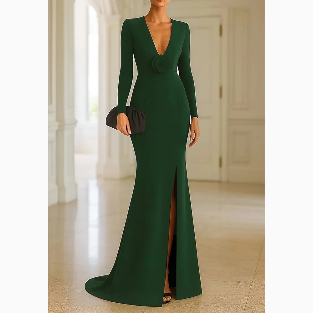 Роскошное зеленое платье для выпускного вечера с v-образным вырезом и длинными рукавами, вечернее платье русалки, элегантное вечернее платье длиной до пола, по индивидуальному заказу 2026
Роскошное зеленое платье для выпускного вечера с v-образным вырезом и длинными рукавами, вечернее платье русалки, элегантное вечернее платье длиной до пола, по индивидуальному заказу 2026