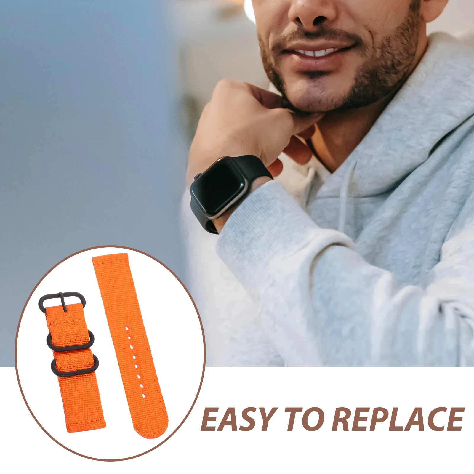24mm Watch Strap Webbing Durable 2-Joint Nylon Watch Band Wristband for Watch Replacement (Orange with Black Buckle)
24mm Watch Strap Webbing Durable 2-Joint Nylon Watch Band Wristband for Watch Replacement (Orange with Black Buckle)