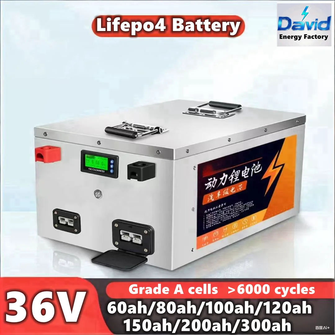 LifePo4 36V 60AH 80AH 100AH 120AH 150Ah 200AH 300ah Lithium Iron Phosphate Battery for Golf Cart Outdoor portable power UPS
LifePo4 36V 60AH 80AH 100AH 120AH 150Ah 200AH 300ah Lithium Iron Phosphate Battery for Golf Cart Outdoor portable power UPS