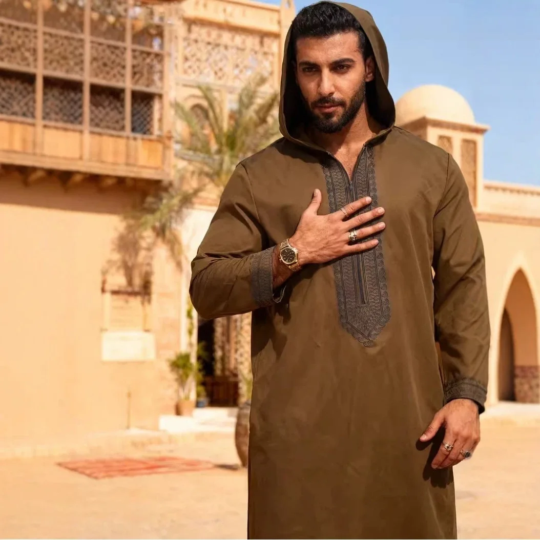 2026 Men's Casual Embroidered Hooded New Loose Long-sleeve Ethnic Style Embroidery Robe Abaya Ramadan Dubai Luxury Islam Elegant
2026 Men's Casual Embroidered Hooded New Loose Long-sleeve Ethnic Style Embroidery Robe Abaya Ramadan Dubai Luxury Islam Elegant