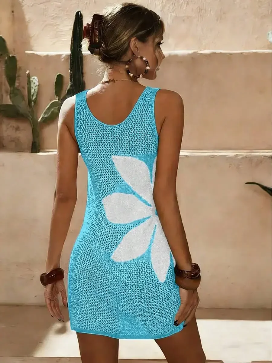 Womens Floral Print Knit Beach Cover Up Dress Summer Casual
Womens Floral Print Knit Beach Cover Up Dress Summer Casual