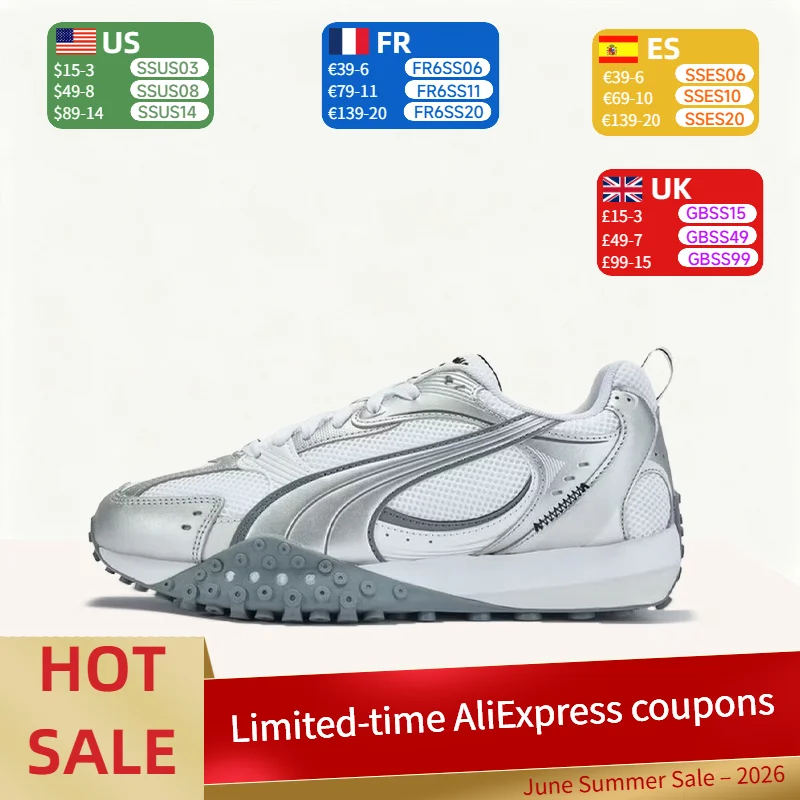 Puma Blktop Rider: Classic, Versatile, Retro-Style, Snug-Fitting Low-Top Casual Shoes for Men and Women – Silver 406318-02
Puma Blktop Rider: Classic, Versatile, Retro-Style, Snug-Fitting Low-Top Casual Shoes for Men and Women – Silver 406318-02