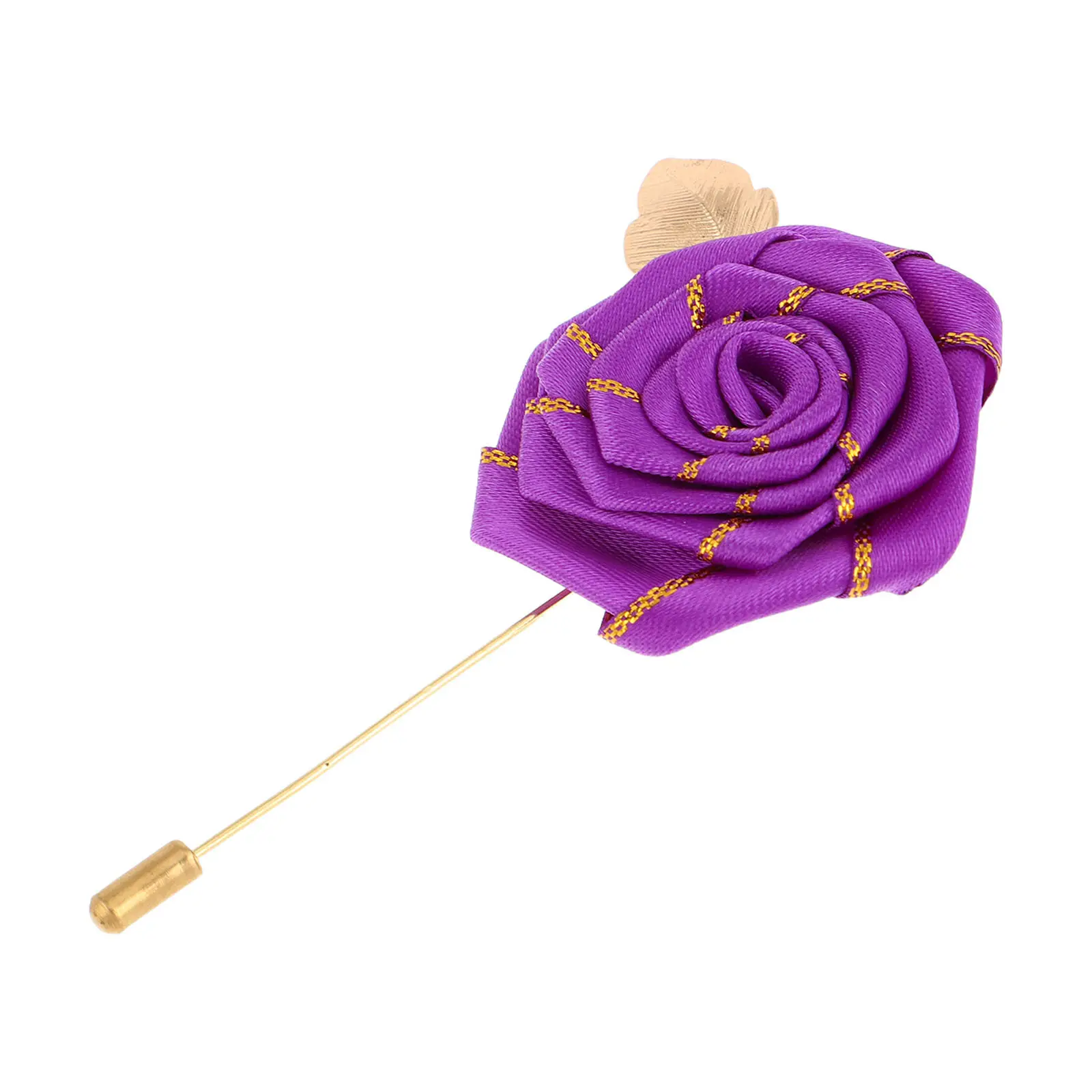 Exquisite Golden Leaf Rose Boutonniere Brooch Pin for Men Long Needle Large Fabric Lapel Flower Wedding Groom Corsage Suit
Exquisite Golden Leaf Rose Boutonniere Brooch Pin for Men Long Needle Large Fabric Lapel Flower Wedding Groom Corsage Suit