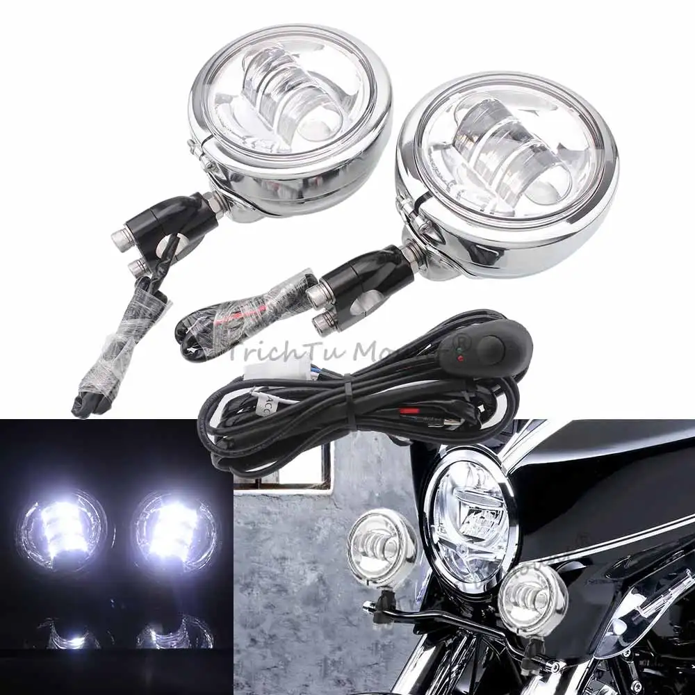For Motorbike Offroad Vehicle BMW R18 Classic R18B Honda Fog Lights 4.5inch LED Auxillary Headlight Chrome/Balck Motorcycle Part
For Motorbike Offroad Vehicle BMW R18 Classic R18B Honda Fog Lights 4.5inch LED Auxillary Headlight Chrome/Balck Motorcycle Part