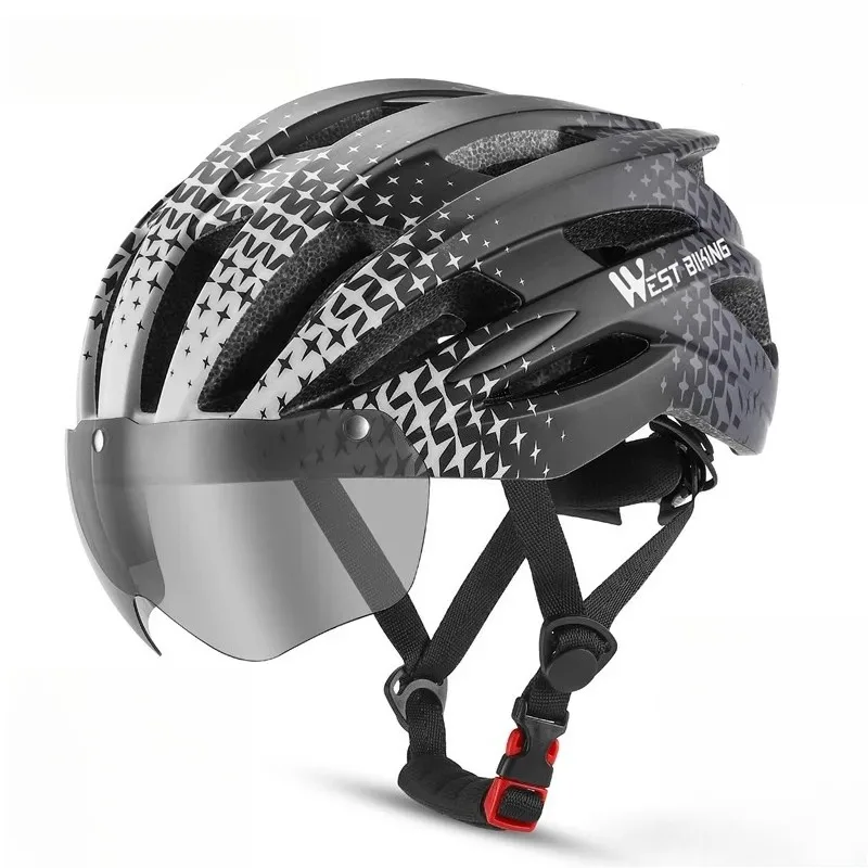 Велосипедный шлем для взрослых с защитными очками, спортивный велосипедный шлем, подходит для обхвата головы 56-61 см, легкий, дышащий.
Велосипедный шлем для взрослых с защитными очками, спортивный велосипедный шлем, подходит для обхвата головы 56-61 см, легкий, дышащий.