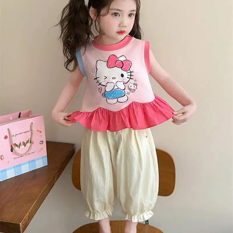 Children's Lace T-Shirt Straight Pants Suit Girls Summer New Short-Sleeved Wide-Leg Pants Short-Sleeved Fashion Two-Piece Set
Children's Lace T-Shirt Straight Pants Suit Girls Summer New Short-Sleeved Wide-Leg Pants Short-Sleeved Fashion Two-Piece Set
