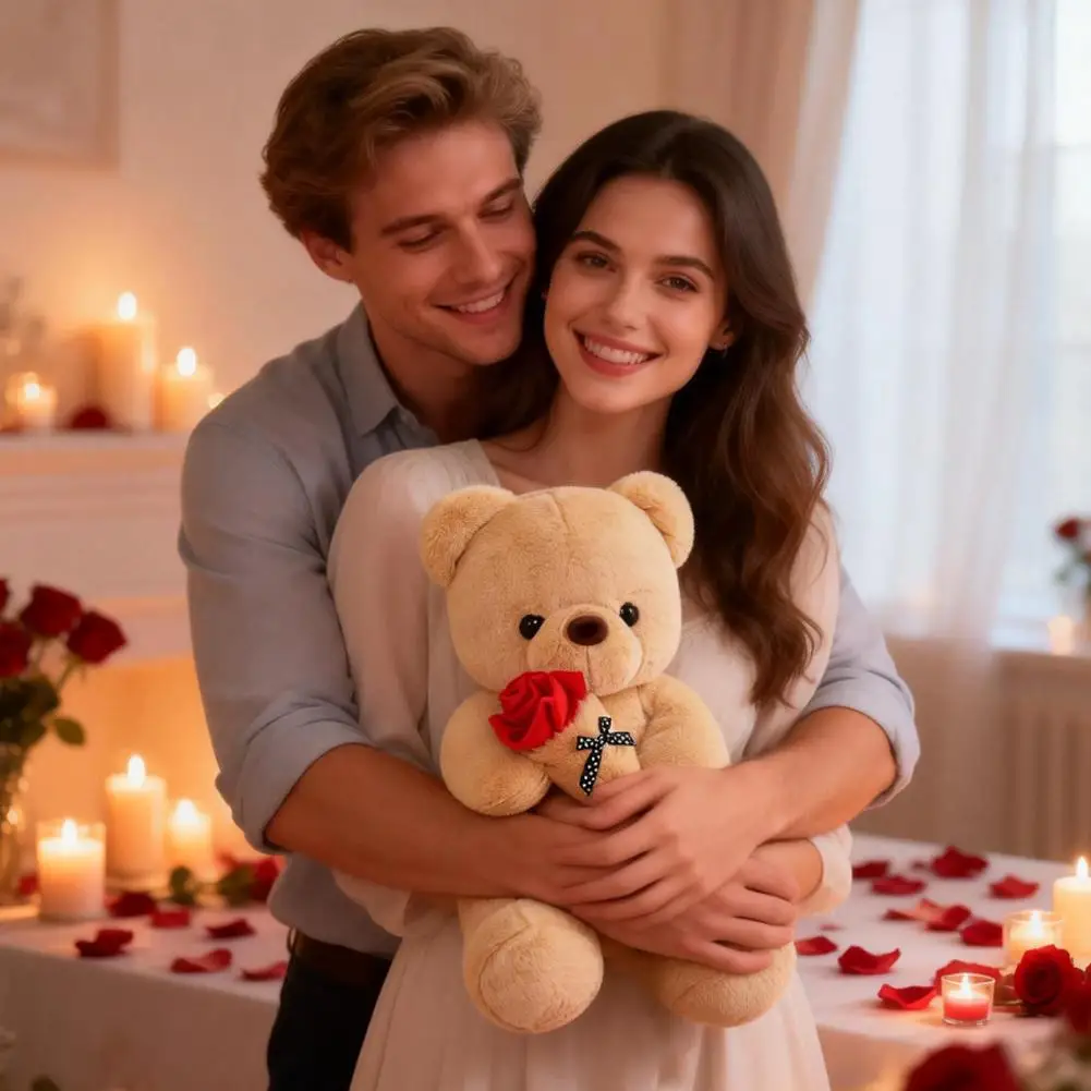 Rose Bear Plush Handmade Style Stuffed Animal Bear Home Decoration Romantic Gift High Quality
Rose Bear Plush Handmade Style Stuffed Animal Bear Home Decoration Romantic Gift High Quality