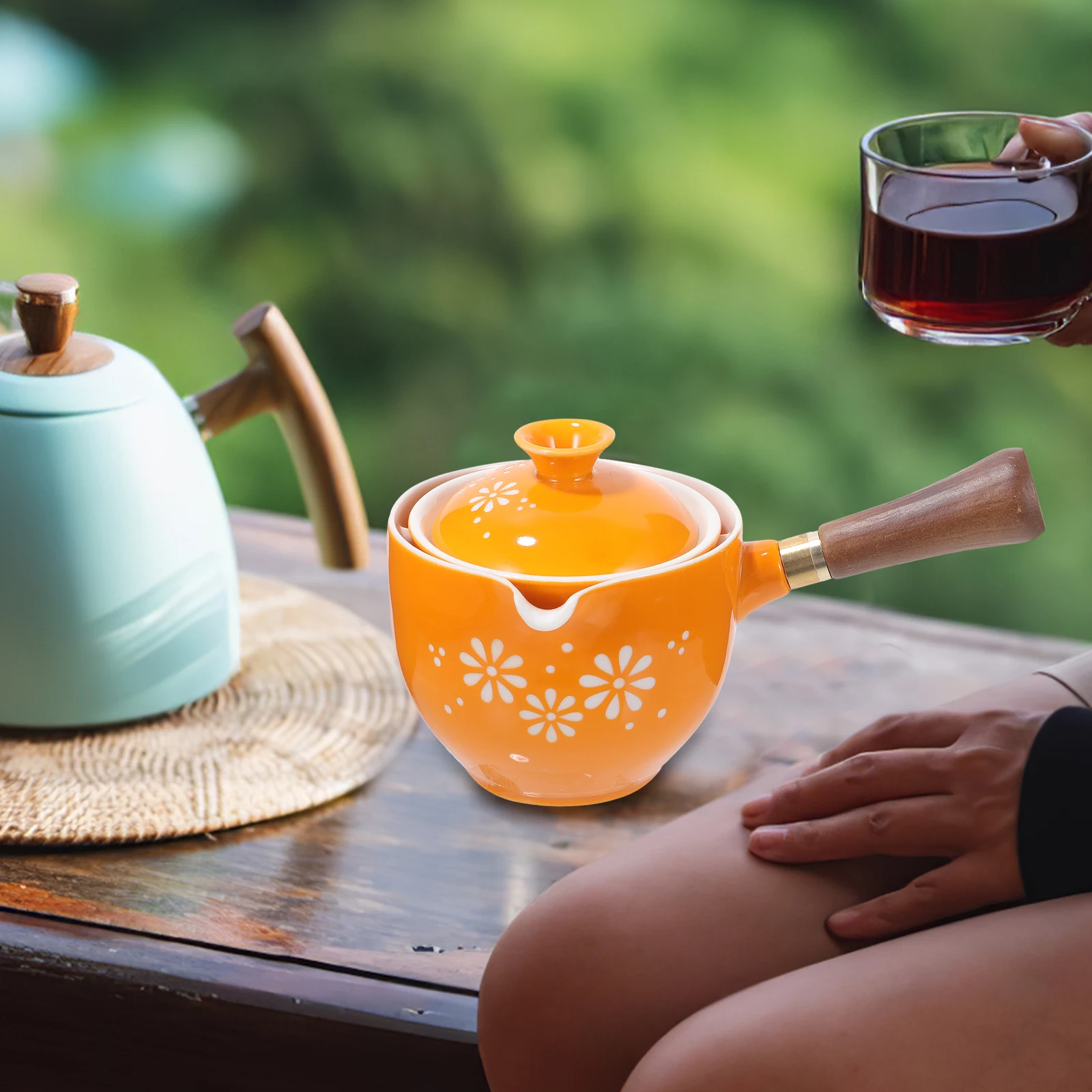 360 Degree Side H Ceramic Teapot Portable Kettle for Home Office Anti Scald Design Suitable Weight Relax Stress Healthy
360 Degree Side H Ceramic Teapot Portable Kettle for Home Office Anti Scald Design Suitable Weight Relax Stress Healthy
