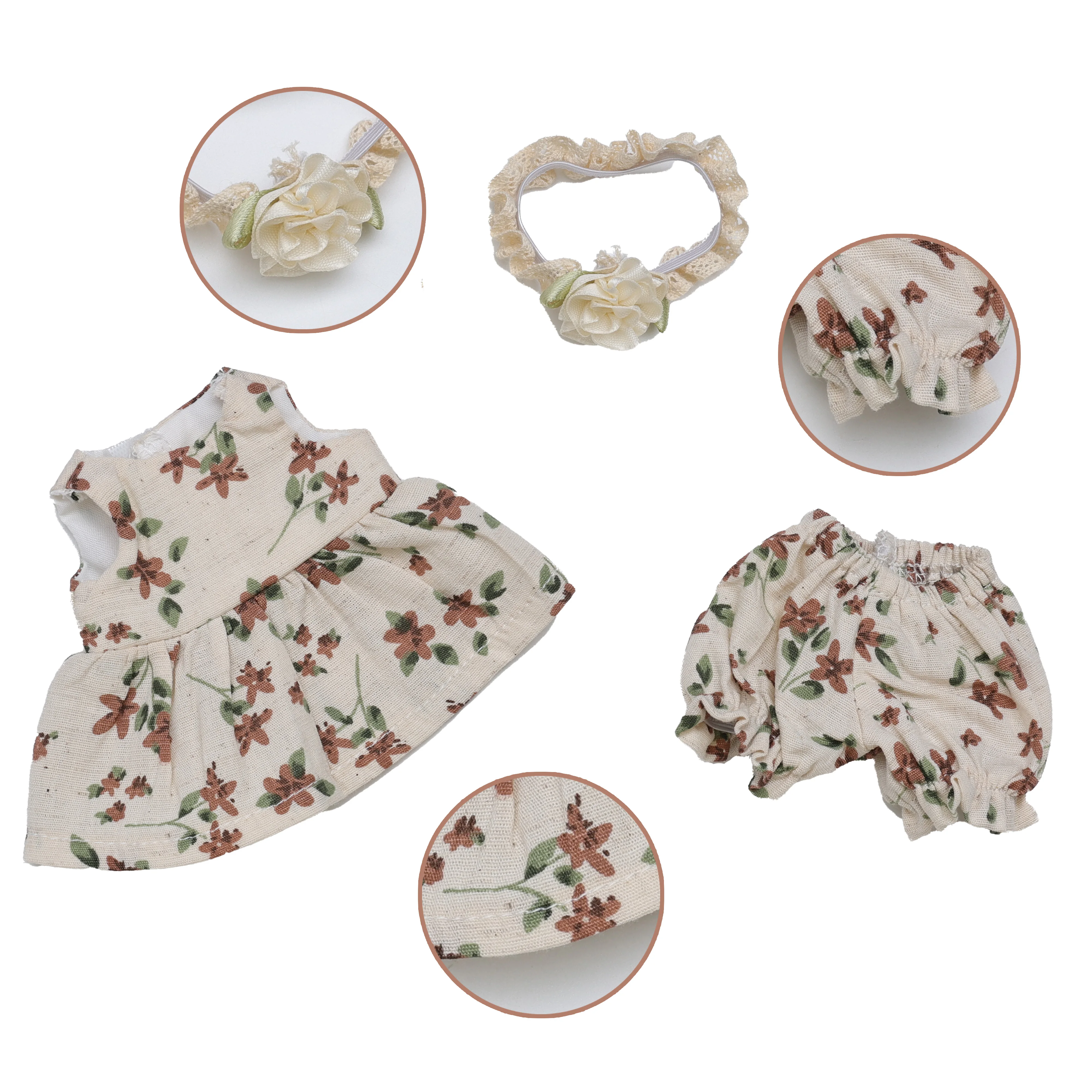 Cloveray 6pcs High-Quality Doll Clothes Set Handmade Original Design Suitable for 8Inch Reborn Baby Doll Dressing up Accessories
Cloveray 6pcs High-Quality Doll Clothes Set Handmade Original Design Suitable for 8Inch Reborn Baby Doll Dressing up Accessories