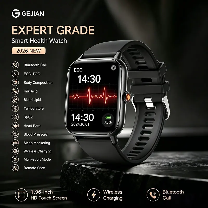 2026 New ECG 1.83‘’HD Screen Smart Watch With Heart Rate Health Monitoring BT Call IP68 Waterproof Smartwatch For Android iOS
2026 New ECG 1.83‘’HD Screen Smart Watch With Heart Rate Health Monitoring BT Call IP68 Waterproof Smartwatch For Android iOS