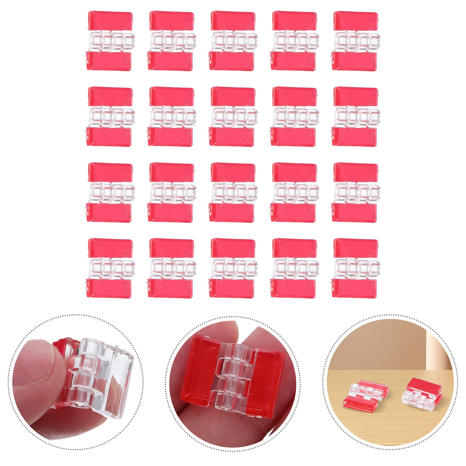 20Pcs Self-Adhesive Acrylic Cabinet Hinges Transparent Strong Tape Easy Repair Cupboard Freezer Door Small Silent Latch Hardware
20Pcs Self-Adhesive Acrylic Cabinet Hinges Transparent Strong Tape Easy Repair Cupboard Freezer Door Small Silent Latch Hardware