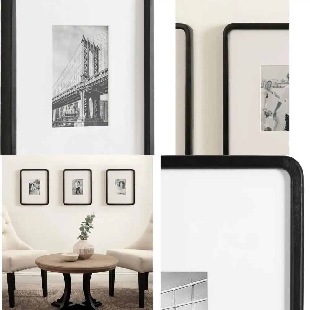 Набор из 3-х черных фоторамок, 11x14 с матовым покрытием 5x7, современный настенный декор для гостиной
Набор из 3-х черных фоторамок, 11x14 с матовым покрытием 5x7, современный настенный декор для гостиной