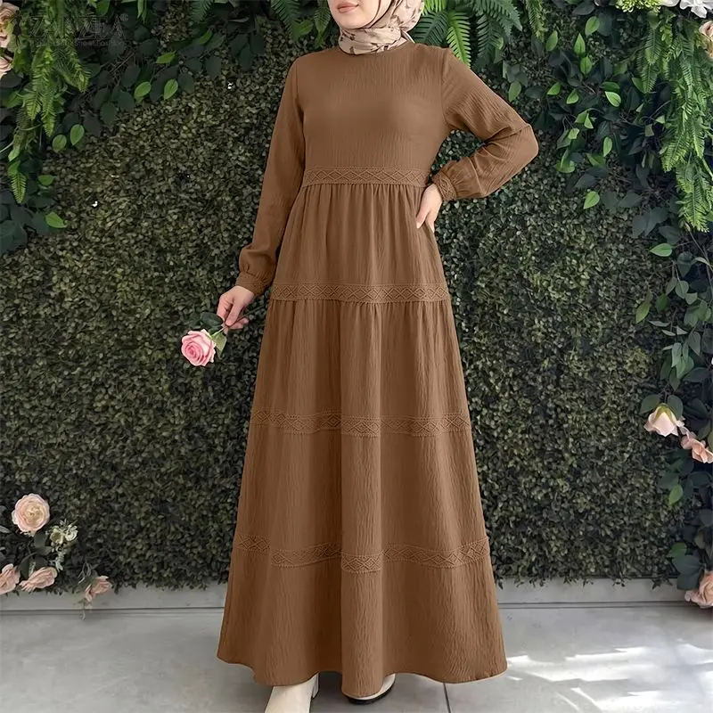 Modest Muslim Abaya Dress ZANZEA Ramadan Robe Women Elegant Long Sleeve Pleated Sundress Dubai Hijab Dresses Eid Kaftan Vestidos
Modest Muslim Abaya Dress ZANZEA Ramadan Robe Women Elegant Long Sleeve Pleated Sundress Dubai Hijab Dresses Eid Kaftan Vestidos