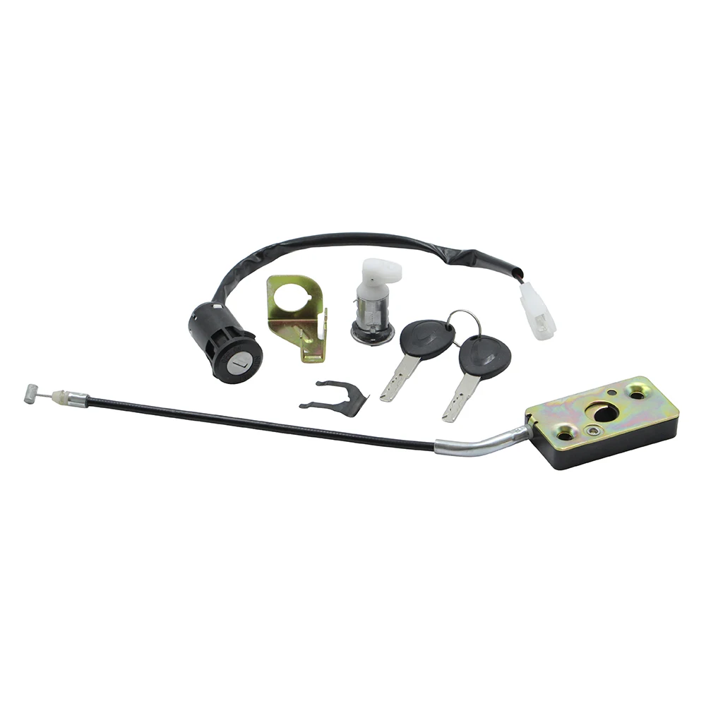 Universal Motorcycle Ignition Switch Seat Lock Kit with 2 Keys & Cable for Chinese Ninja 150 200 250 300 350cc Fairing Bike
Universal Motorcycle Ignition Switch Seat Lock Kit with 2 Keys & Cable for Chinese Ninja 150 200 250 300 350cc Fairing Bike