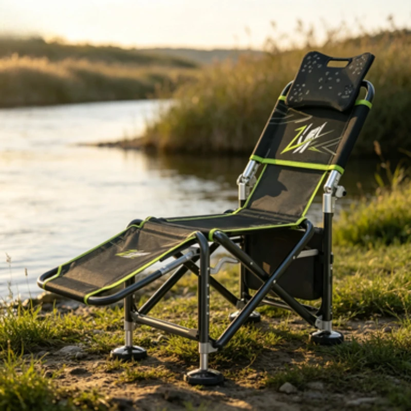 Reclining Fishing Chair with 180° Flat Fold, Adjustable Backrest Multi-Level, Heavy Duty Portable Camping Seat for River Lake
Reclining Fishing Chair with 180° Flat Fold, Adjustable Backrest Multi-Level, Heavy Duty Portable Camping Seat for River Lake