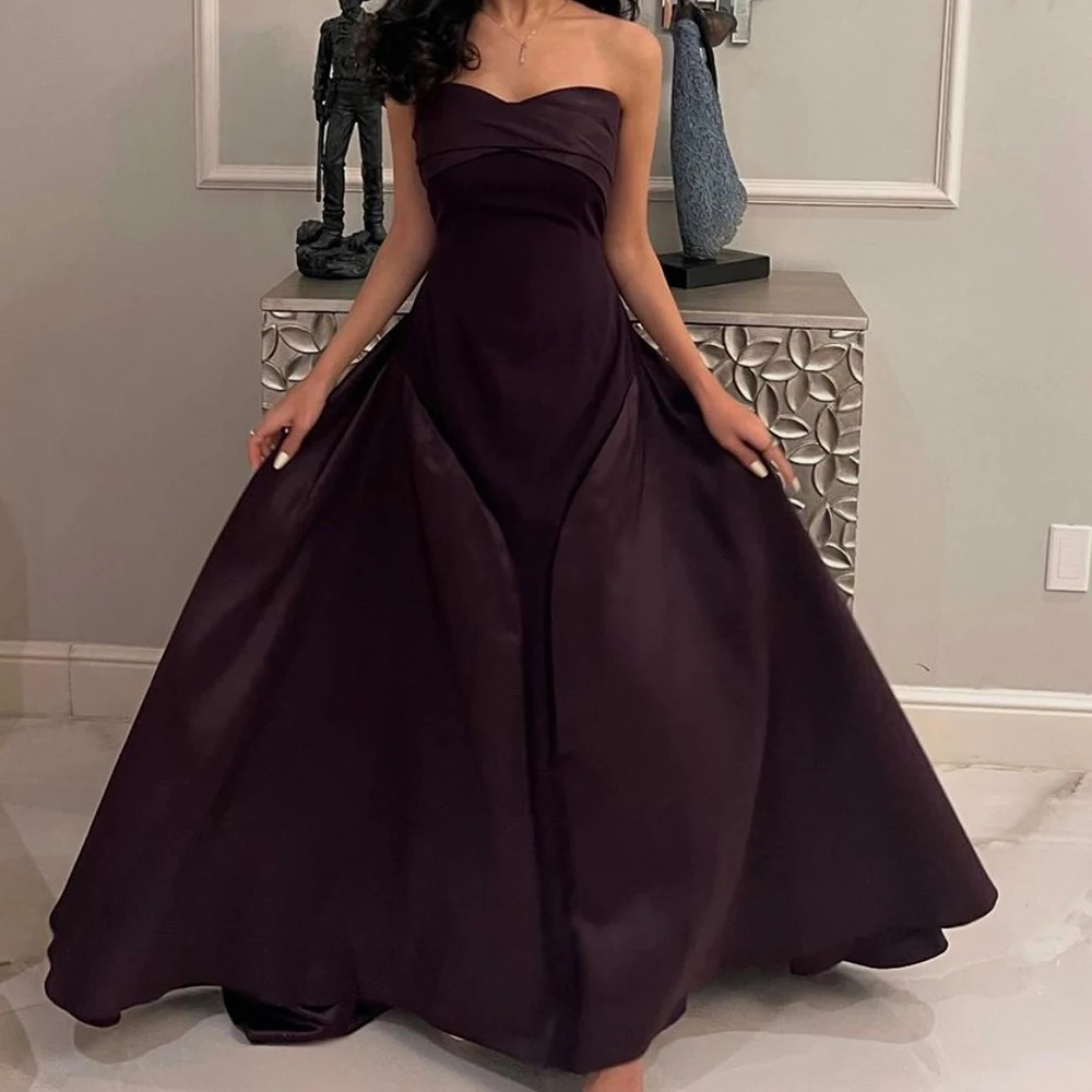 Customized Classic Sweetheart Pleats Party Gown Temperament A-Line Custom Size Satin Sleeveless Evening Dress vestidos de fiesta
Customized Classic Sweetheart Pleats Party Gown Temperament A-Line Custom Size Satin Sleeveless Evening Dress vestidos de fiesta