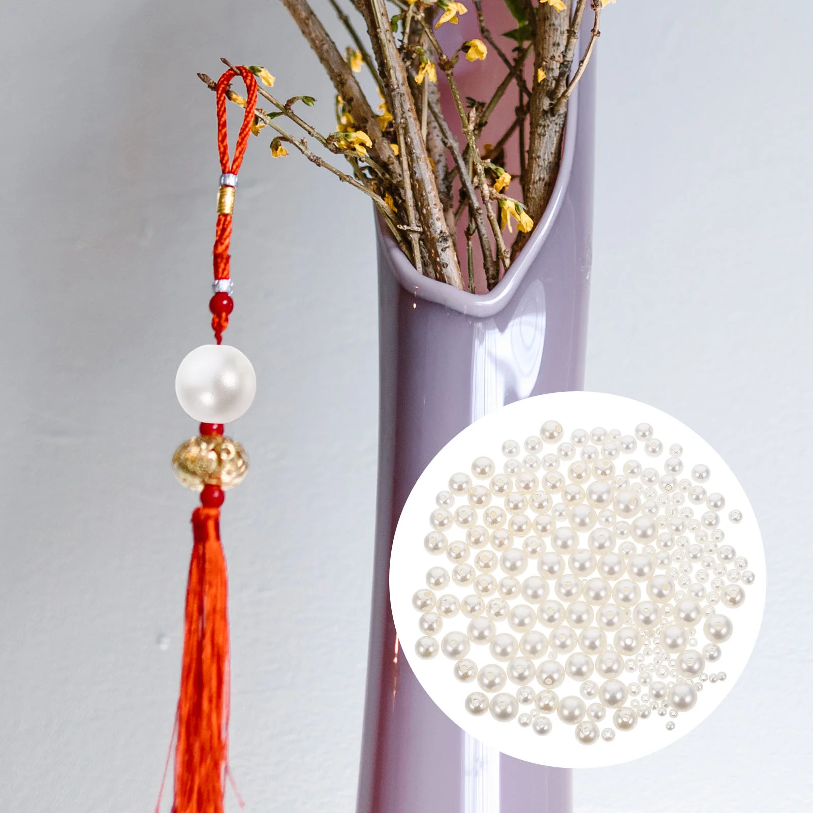 200pcs White Round Plastic Pearl Beads Loose Spacer Beads for DIY Necklaces Bracelets Jewelry Making Sewing Crafts Decoration
200pcs White Round Plastic Pearl Beads Loose Spacer Beads for DIY Necklaces Bracelets Jewelry Making Sewing Crafts Decoration