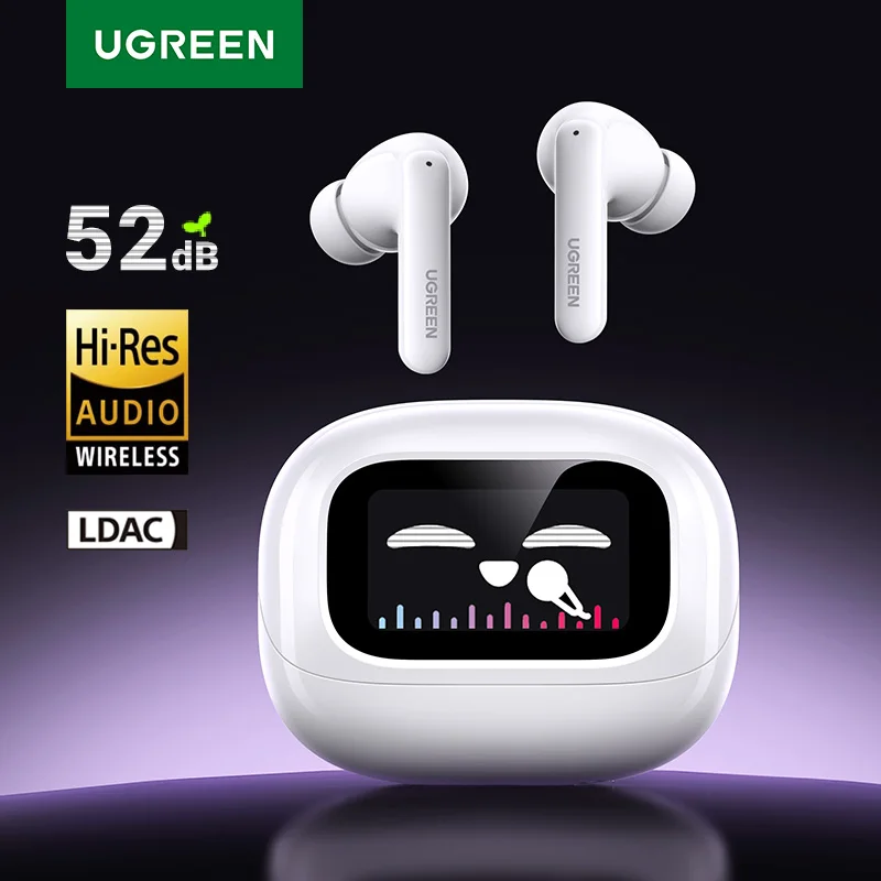 UGREEN LCD Full Color Smart Screen Wireless TWS Bluetooth Earphones Earbuds 52dB Active Noise Cancelling ANC In Ear Headphones
UGREEN LCD Full Color Smart Screen Wireless TWS Bluetooth Earphones Earbuds 52dB Active Noise Cancelling ANC In Ear Headphones