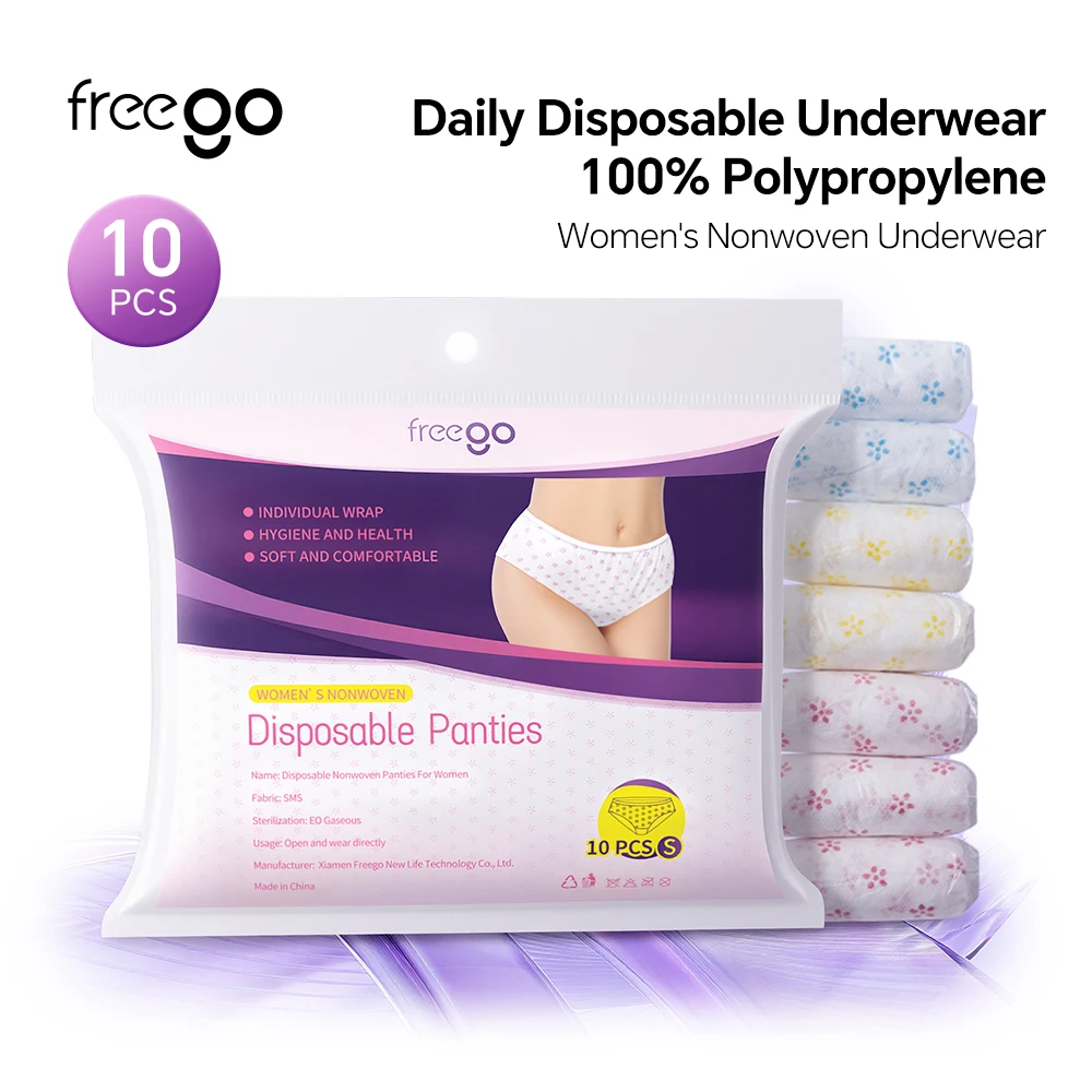 10Pcs Women Nonwoven Panties Freego Disposable Underwear Ladies Wash-Free Printed Briefs for Travel Hospital Hotel Spa
10Pcs Women Nonwoven Panties Freego Disposable Underwear Ladies Wash-Free Printed Briefs for Travel Hospital Hotel Spa