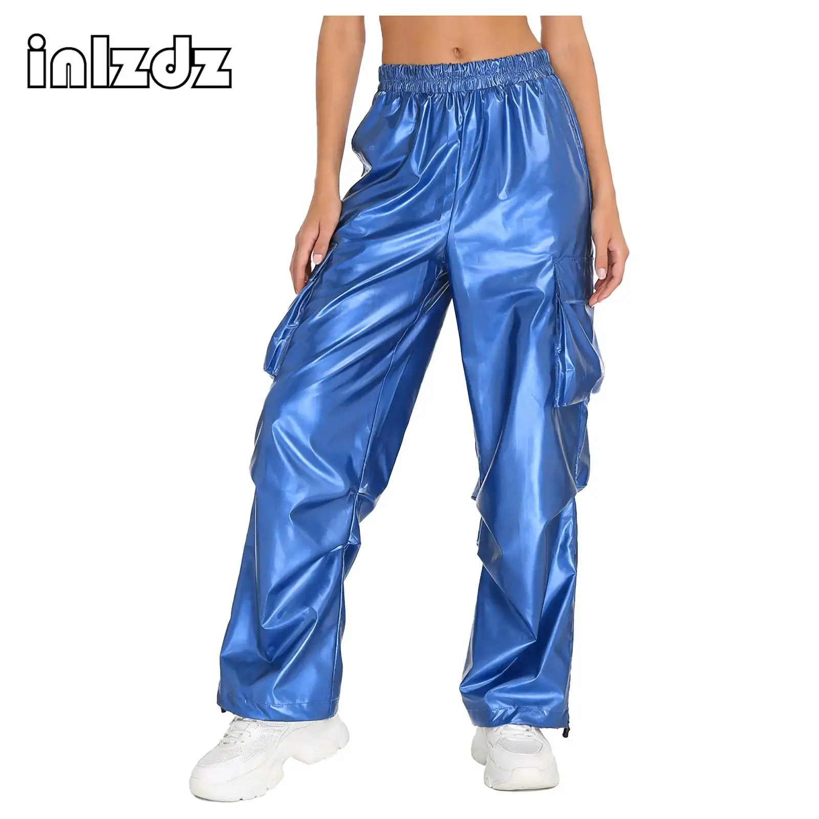 Женские длинные брюки для джаза и хип-хопа, металлические блестящие брюки-карго для рок-танцев, фестивалей, вечеринок, музыкальных клубов
Женские длинные брюки для джаза и хип-хопа, металлические блестящие брюки-карго для рок-танцев, фестивалей, вечеринок, музыкальных клубов