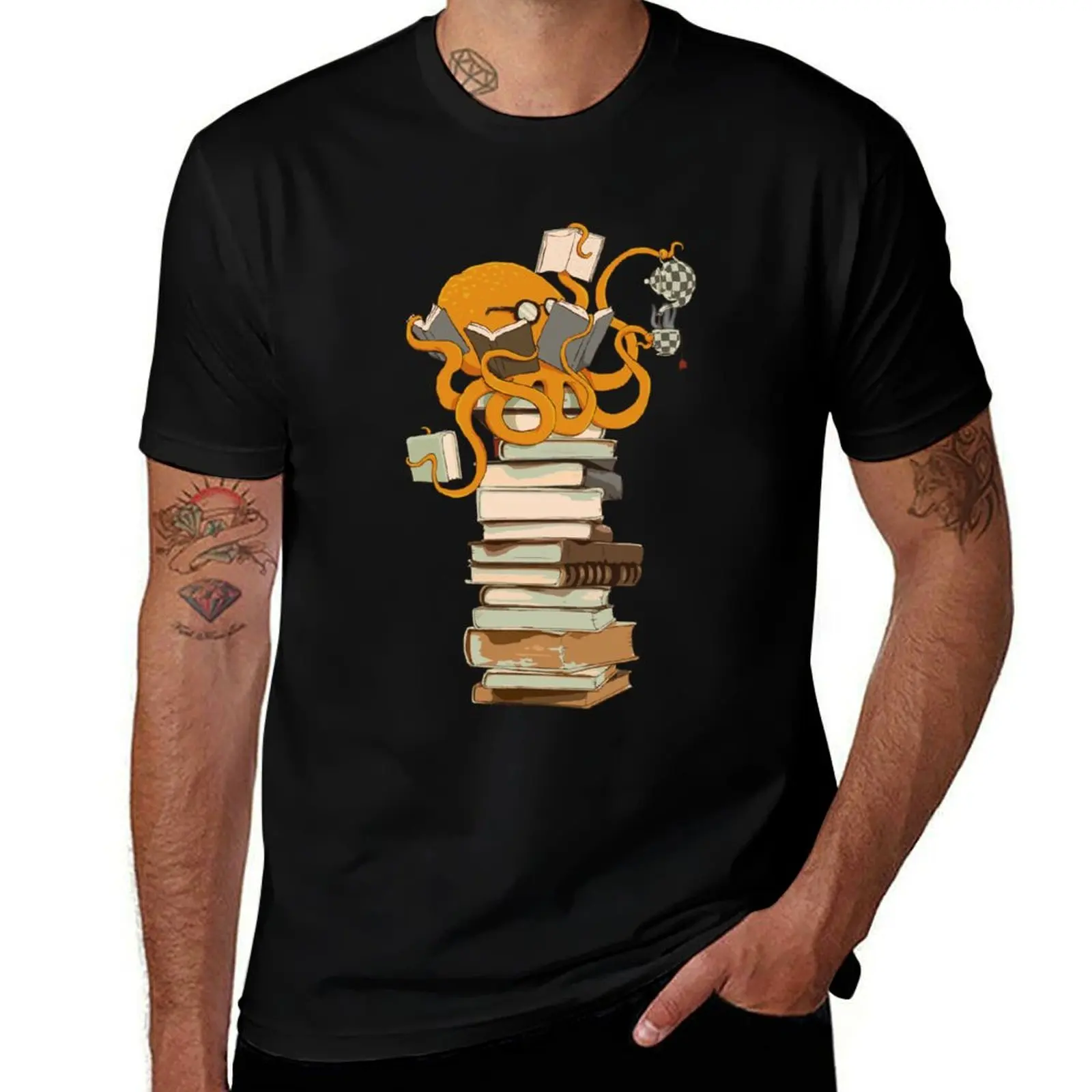 Reading Octopus, tea, coffee and books gift T-Shirt cotton man t-shirts Louboutins designer shirts T-shirt men
Reading Octopus, tea, coffee and books gift T-Shirt cotton man t-shirts Louboutins designer shirts T-shirt men