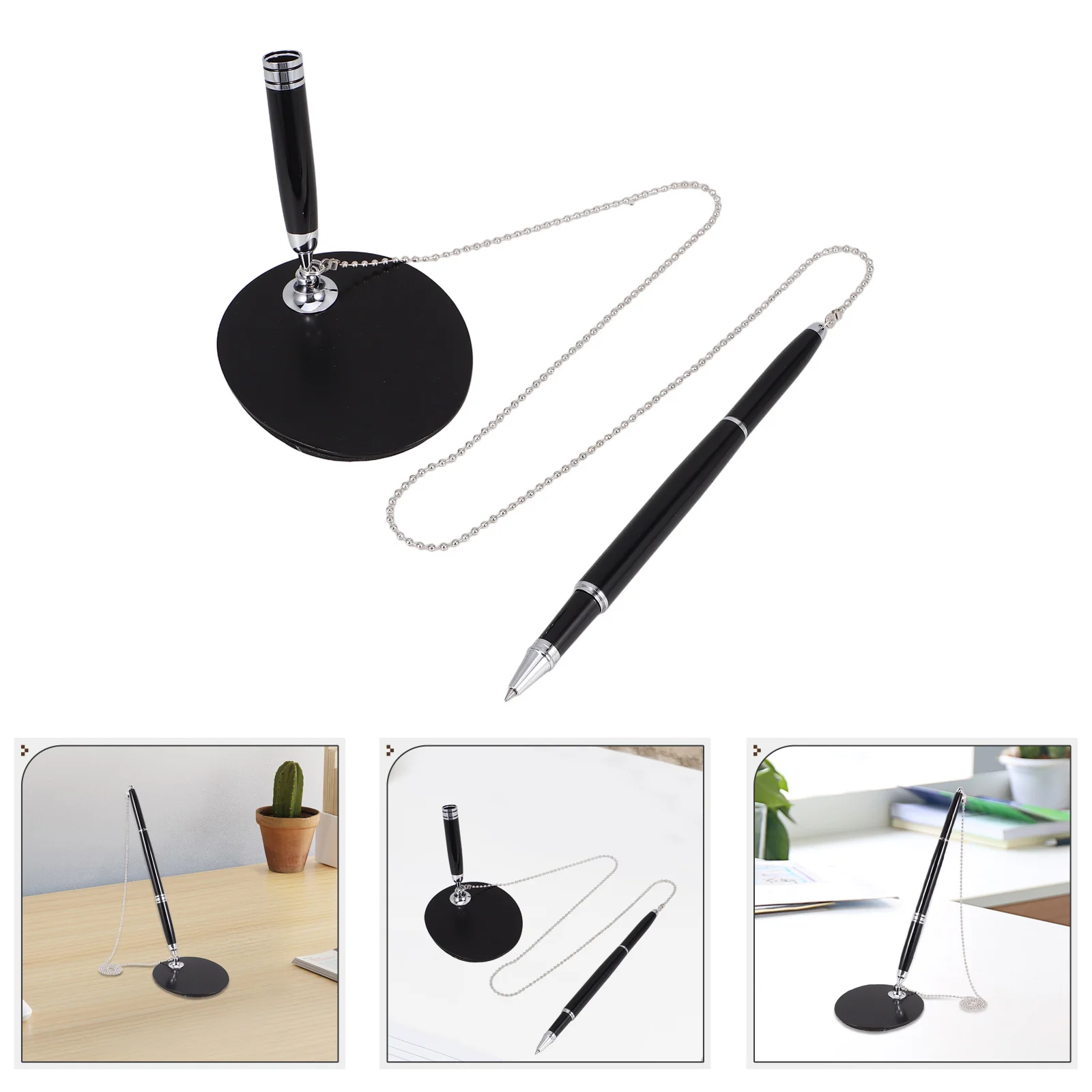 Black Metal Ballpoint Pen With Chain Holder For Office Bank Counter Anti-Theft Desk Stationery Supply Writing Instrument
Black Metal Ballpoint Pen With Chain Holder For Office Bank Counter Anti-Theft Desk Stationery Supply Writing Instrument