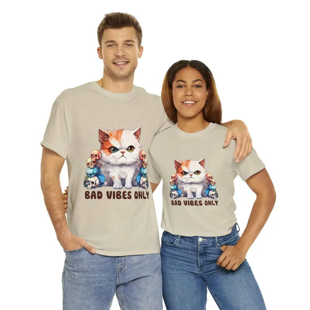 Cat Humor Bad Vibes Only T Shirt Men And Women Tee Anime Graphic T-shirts For Men Clothing Women Tees Y2K Tops
Cat Humor Bad Vibes Only T Shirt Men And Women Tee Anime Graphic T-shirts For Men Clothing Women Tees Y2K Tops