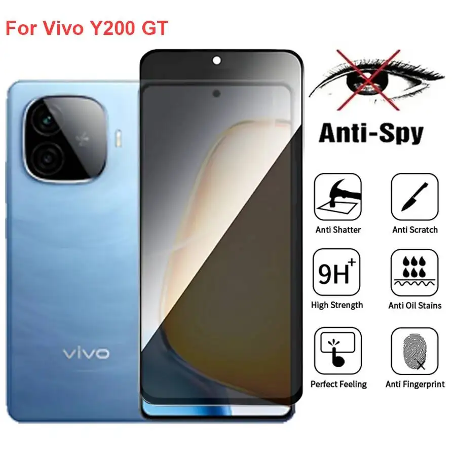 Vivo Y200 GT V2361GA Anti Spy Privacy Tempered Glass Protector Compatible For Vivoy200gt Full Cover Screen Phone Film
Vivo Y200 GT V2361GA Anti Spy Privacy Tempered Glass Protector Compatible For Vivoy200gt Full Cover Screen Phone Film