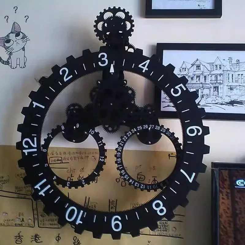 Large Creative Gear Clock Mechanical Retro Hanging Mute Clocks Mechanical Style Living Room Bedroom Wall Retro Decoration
Large Creative Gear Clock Mechanical Retro Hanging Mute Clocks Mechanical Style Living Room Bedroom Wall Retro Decoration