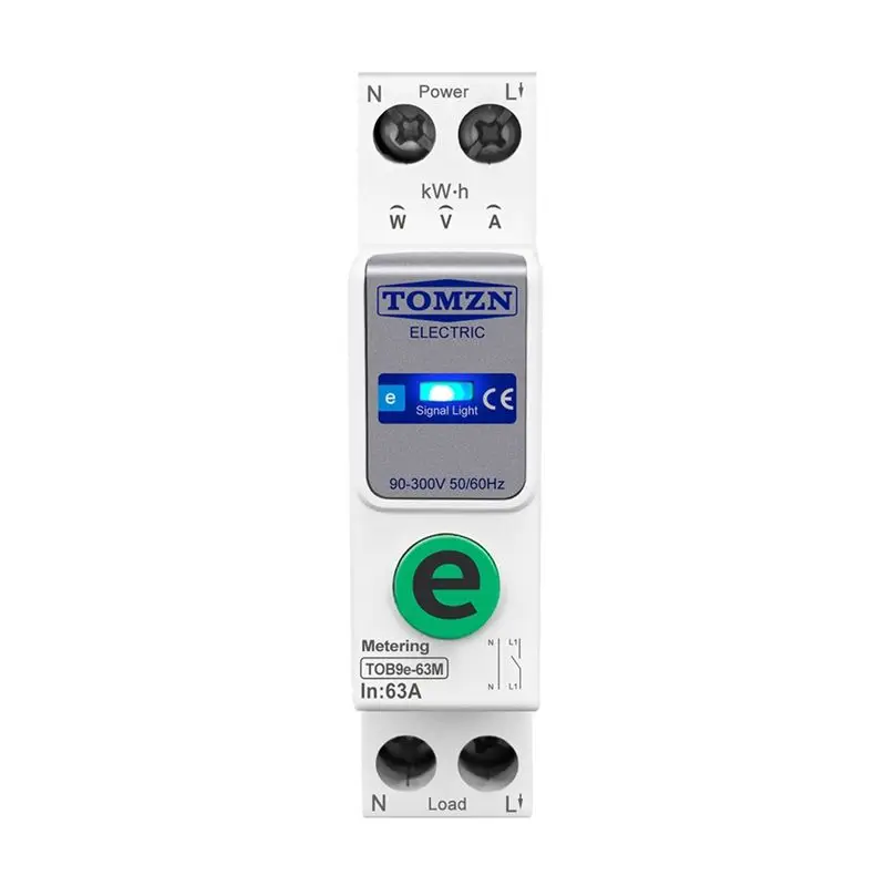 TOMZN Tob9e-63M Ewelink 110V 220V WIFI Smart Energy Meter Kwh Metering Monitoring Circuit Breaker Timer Relay Smart Home 63A
TOMZN Tob9e-63M Ewelink 110V 220V WIFI Smart Energy Meter Kwh Metering Monitoring Circuit Breaker Timer Relay Smart Home 63A