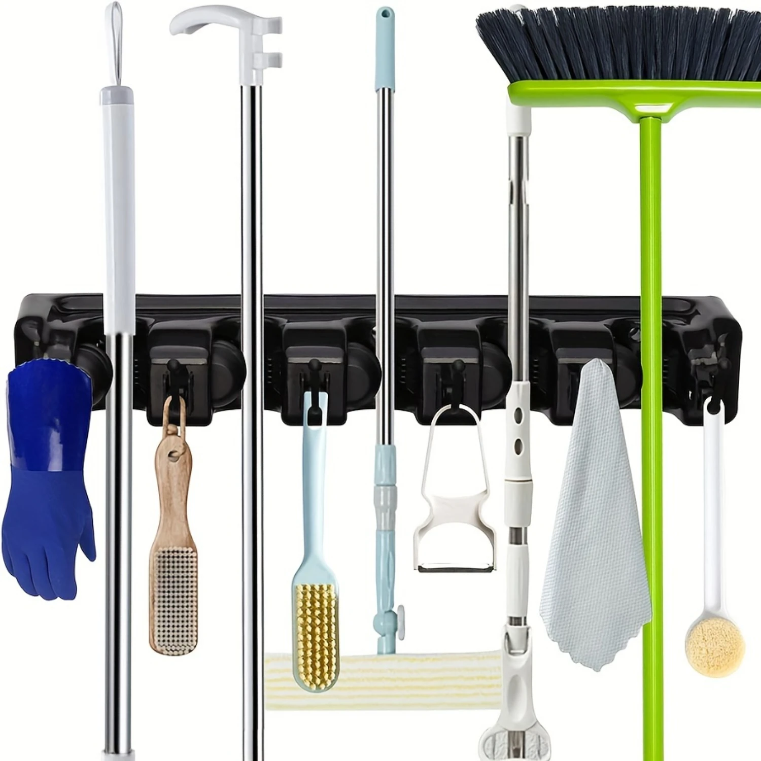 "Sleek Design" Easy-Install Industrial Style Mop And Broom Holder - Wall Mounted Organizer For , Kitchen, Bathroom, Garage
"Sleek Design" Easy-Install Industrial Style Mop And Broom Holder - Wall Mounted Organizer For , Kitchen, Bathroom, Garage