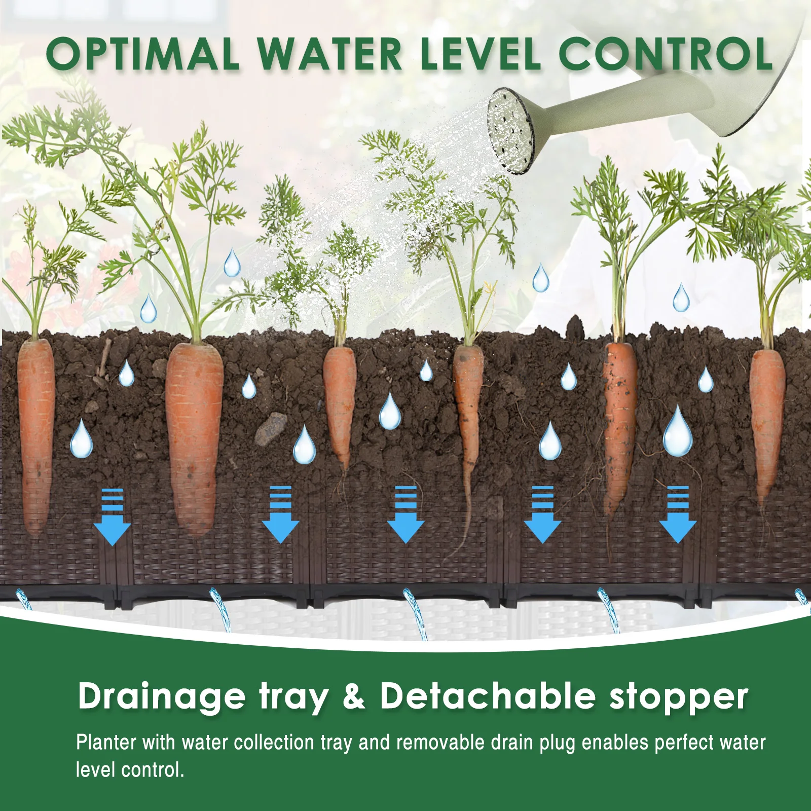 79x16x20 Inch Outdoor Raised Plant Pots Raised Patio Planter Box for Growing Flowers Vegetables
79x16x20 Inch Outdoor Raised Plant Pots Raised Patio Planter Box for Growing Flowers Vegetables