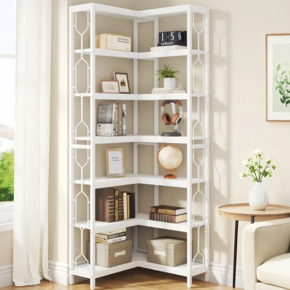 7-Tier Corner Shelf, 78.7" Tall Bookshelf with Storage, Corner Bookshelf and Bookcase, Industrial Display Shelf, Large Bookcase
7-Tier Corner Shelf, 78.7" Tall Bookshelf with Storage, Corner Bookshelf and Bookcase, Industrial Display Shelf, Large Bookcase