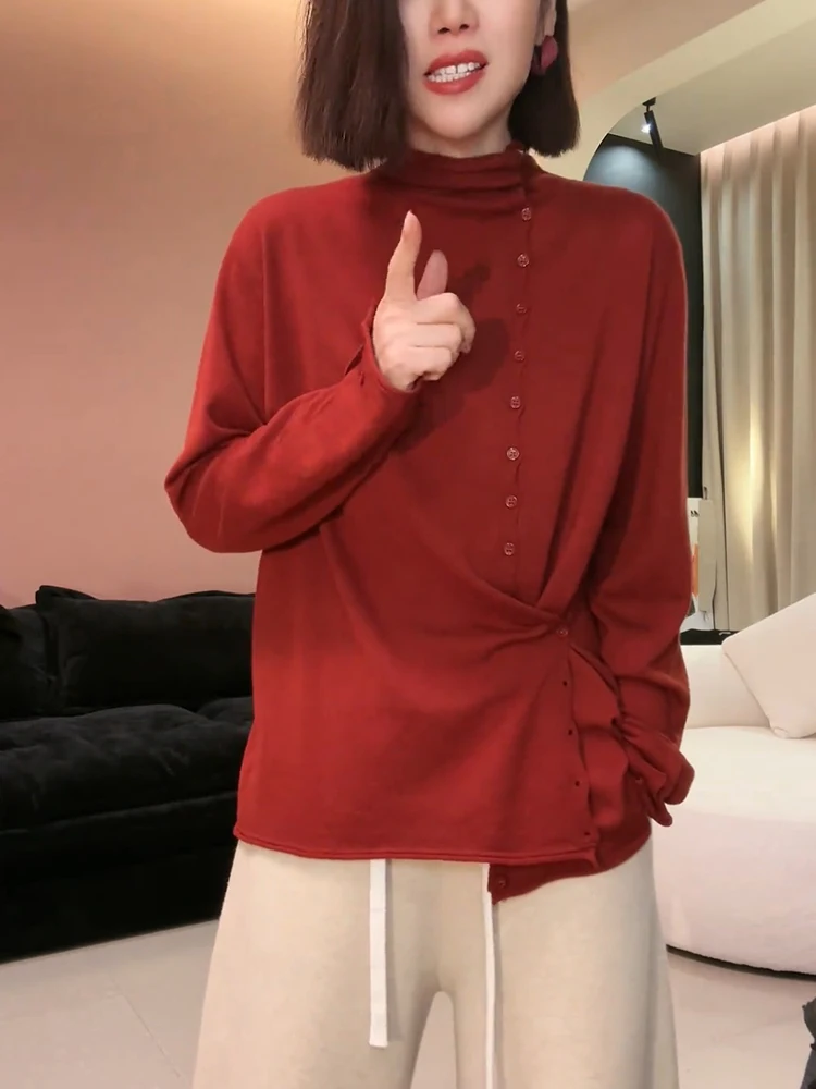 Korean Sle Knitted Open Cardigan Women's plus Size Inner Wear High Collar Asymmetrical Bule Slim Fit Winter Faion
Korean Sle Knitted Open Cardigan Women's plus Size Inner Wear High Collar Asymmetrical Bule Slim Fit Winter Faion