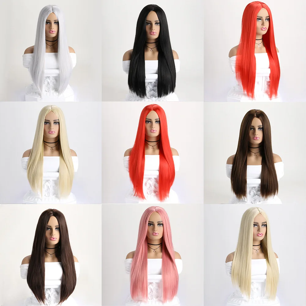 Synthetic Long Straight Wig Middle Part Face Slimming Women Fashion Party Cosplay Daily Use Halloween Hot Sale Natural Looking
Synthetic Long Straight Wig Middle Part Face Slimming Women Fashion Party Cosplay Daily Use Halloween Hot Sale Natural Looking