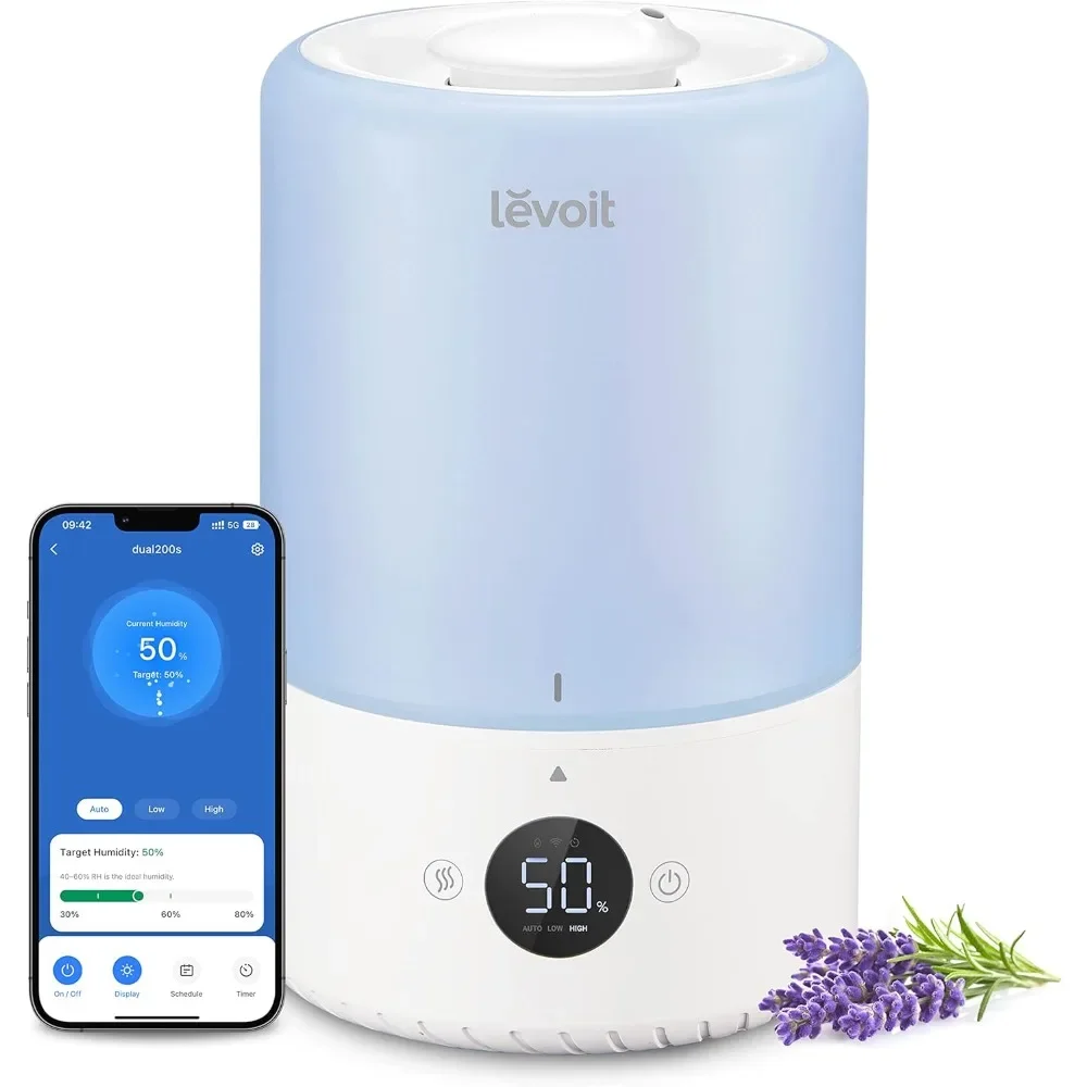 Smart Humidifiers for Bedroom,Customize Humidity for Baby Nursery & Plants with Humidistat,Essential Oil Diffuser,Schedule,Timer
Smart Humidifiers for Bedroom,Customize Humidity for Baby Nursery & Plants with Humidistat,Essential Oil Diffuser,Schedule,Timer