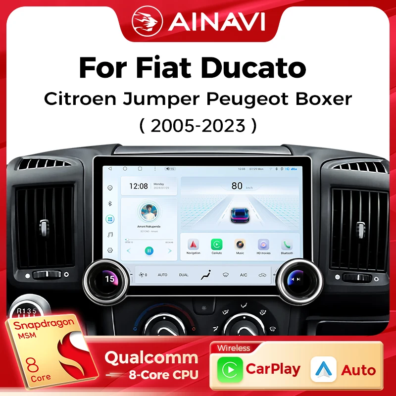 Мультимедийный плеер Ainavi 11,8 дюйма для Fiat Ducato 2005-2023 Citroen Jumper Peugeot Boxer Carplay Android Auto Car Radio Stereo
Мультимедийный плеер Ainavi 11,8 дюйма для Fiat Ducato 2005-2023 Citroen Jumper Peugeot Boxer Carplay Android Auto Car Radio Stereo