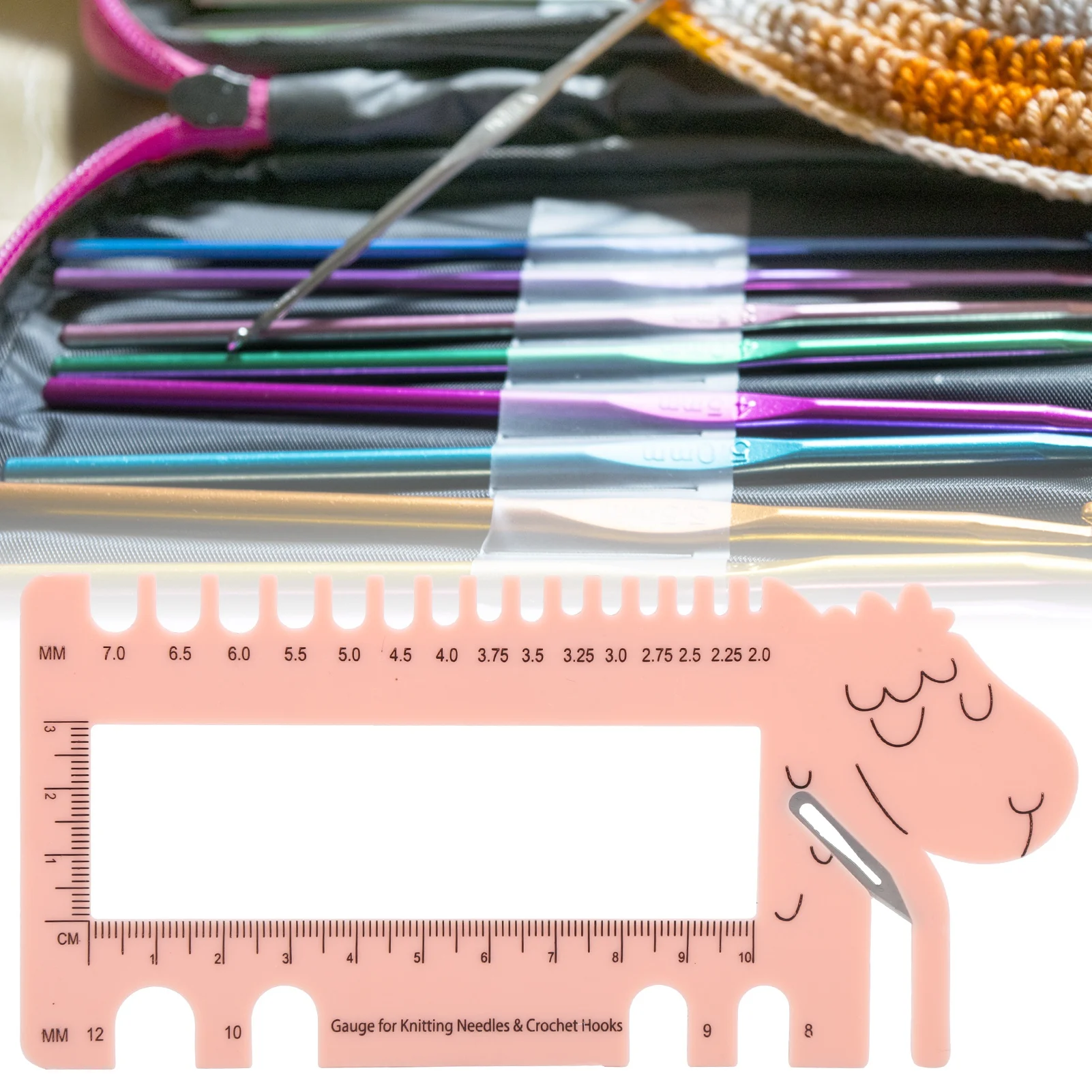 Ruler Plastic Sheep Shape Crochet Sweater Knitting Thread Gauge Measuring Weaving Auxiliary Tool Ruler for Sewing Sewing Tools
Ruler Plastic Sheep Shape Crochet Sweater Knitting Thread Gauge Measuring Weaving Auxiliary Tool Ruler for Sewing Sewing Tools