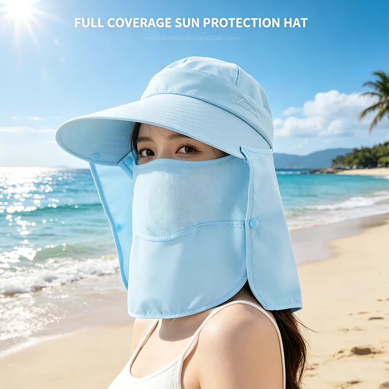 Summer Korean Hats Sunshade Outdoor Bicycling Beach Wide Brim Hiking Sunhat Full Face UV Sun Protection Fishing Garden Hat
Summer Korean Hats Sunshade Outdoor Bicycling Beach Wide Brim Hiking Sunhat Full Face UV Sun Protection Fishing Garden Hat