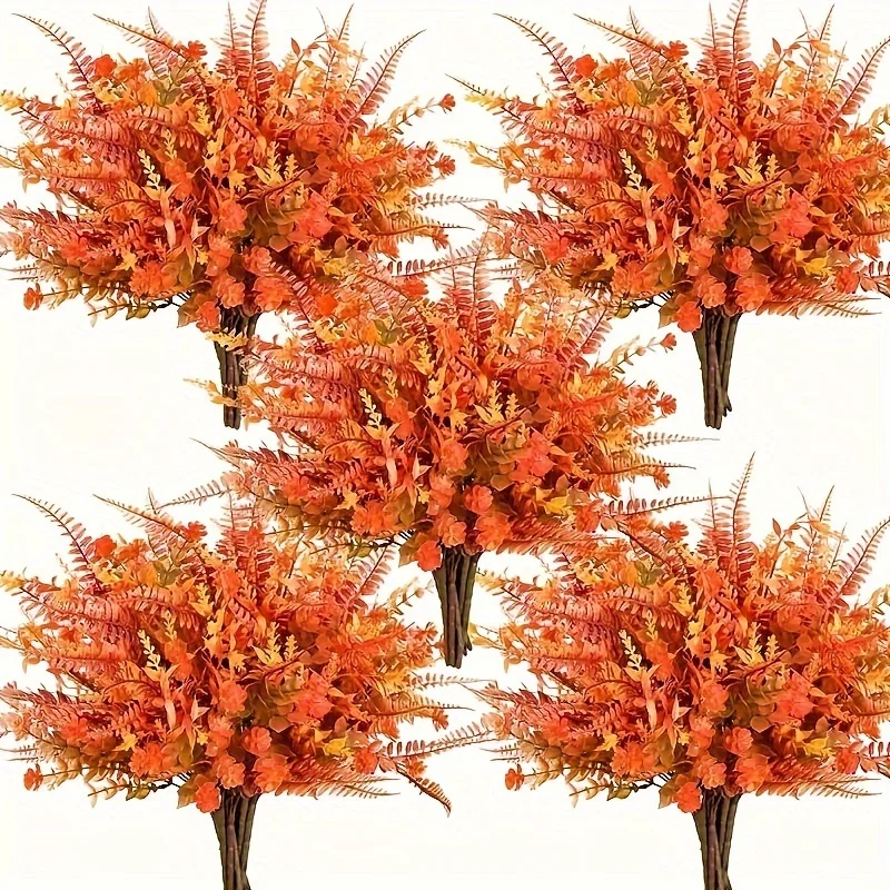 10 шт. устойчивые к ультрафиолетовому излучению искусственные падающие букеты, искусственные оранжевые осенние растения - уличные оконные рамы, камин, сад, украшение
10 шт. устойчивые к ультрафиолетовому излучению искусственные падающие букеты, искусственные оранжевые осенние растения - уличные оконные рамы, камин, сад, украшение