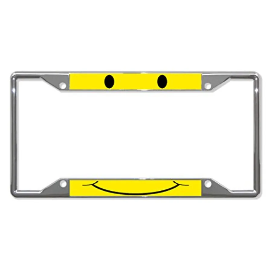 Smile Face Yellow Funny License Plate Frame Tag Holder Cover
Smile Face Yellow Funny License Plate Frame Tag Holder Cover
