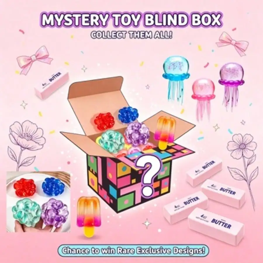 Mystery Blind Box Squishy Toys, Random Surprise Stress Relief Set, Slow Rebound Slow Rising Silicone Soft Stretchy Maltose Slushy Flour Feel, Sensory Fidget Toy For Kids Adults, Party Favors, Birthday Gifts, Desk Decor
Mystery Blind Box Squishy Toys, Random Surprise Stress Relief Set, Slow Rebound Slow Rising Silicone Soft Stretchy Maltose Slushy Flour Feel, Sensory Fidget Toy For Kids Adults, Party Favors, Birthday Gifts, Desk Decor