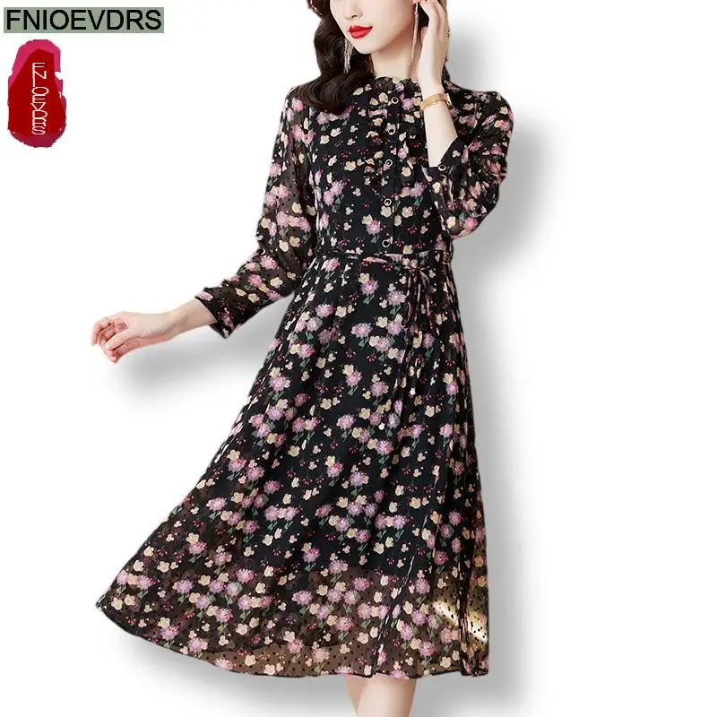 Casual Holiday Shirt Dress Women New 2024 French European Style Design Ruffles Bow Tie Floral Print Retro Long Dresses Vestidos
Casual Holiday Shirt Dress Women New 2024 French European Style Design Ruffles Bow Tie Floral Print Retro Long Dresses Vestidos