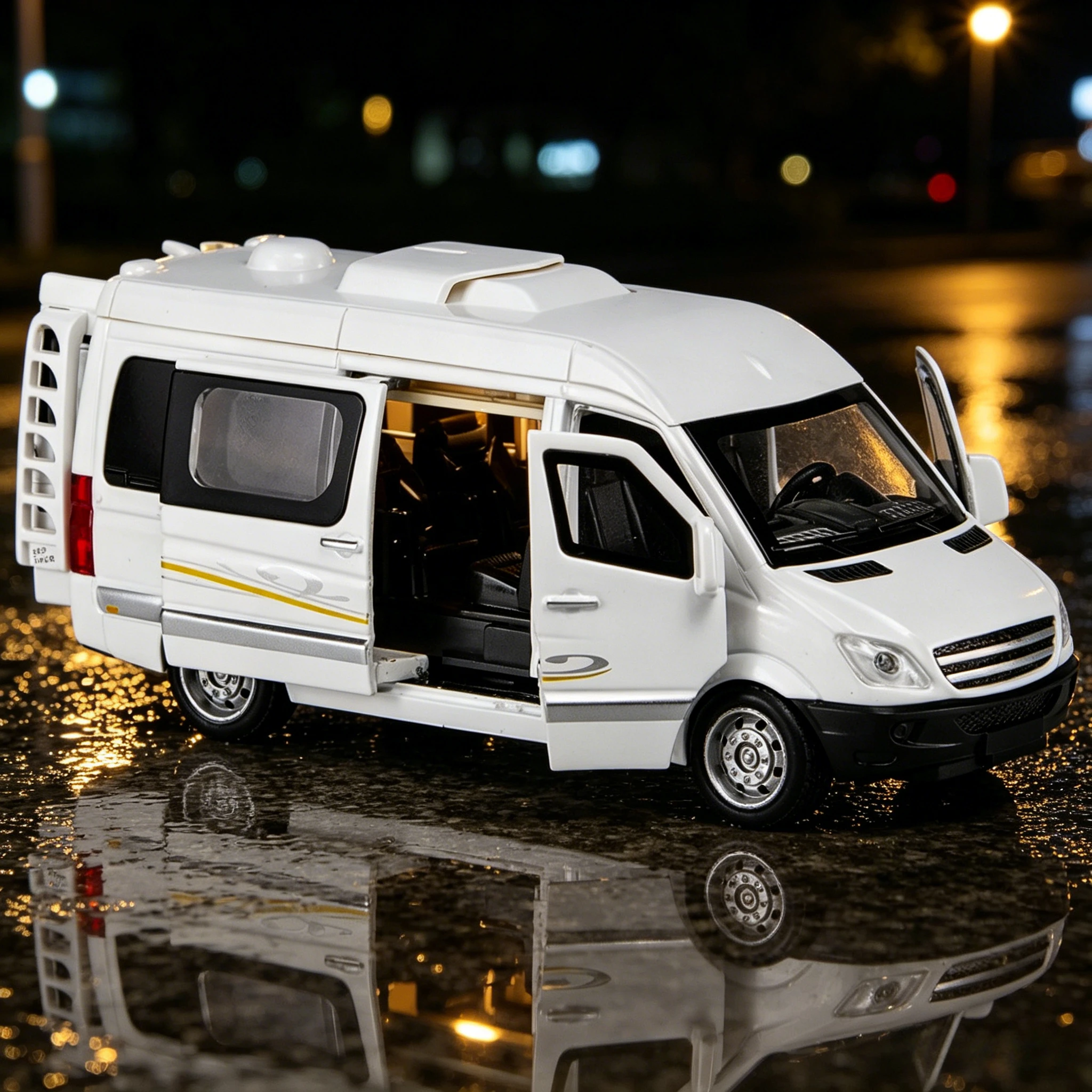 1:32 Scale Sprinter RV Toys Car Model Alloy Diecast Vehicles Pull Back with Light MPV Van Miniature Models for Boy Gifts
1:32 Scale Sprinter RV Toys Car Model Alloy Diecast Vehicles Pull Back with Light MPV Van Miniature Models for Boy Gifts