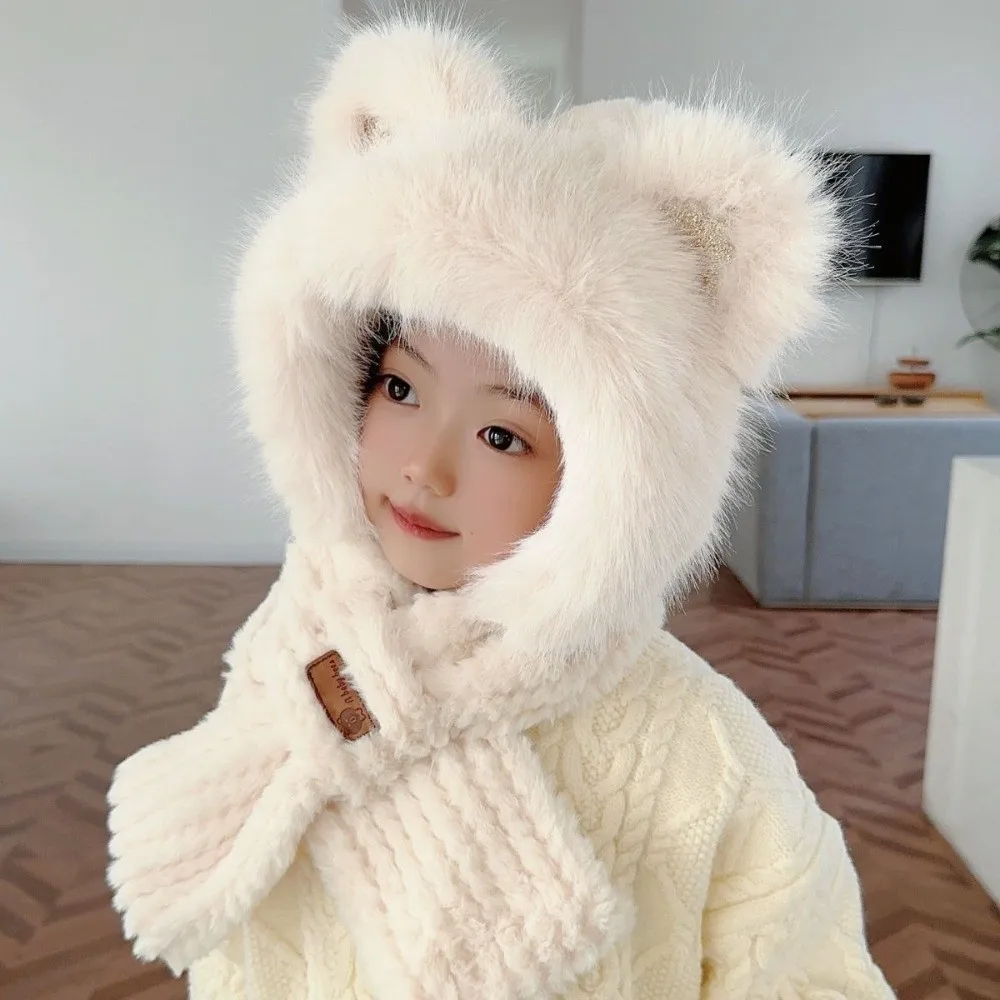 Cute Integrated Hat Scarf Set Kids Winter Windproof Coldproof Neck Warmer Warm Beanie Hat for Outdoor Cycling Skiing
Cute Integrated Hat Scarf Set Kids Winter Windproof Coldproof Neck Warmer Warm Beanie Hat for Outdoor Cycling Skiing