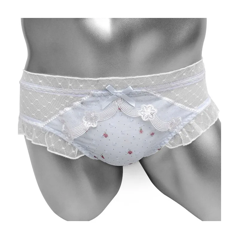 Lace See-through Sissy Underwear Panties Cute Floral Butt Design Lolita Mens Lingerie Sissy Panties Cute Underpants for Men
Lace See-through Sissy Underwear Panties Cute Floral Butt Design Lolita Mens Lingerie Sissy Panties Cute Underpants for Men